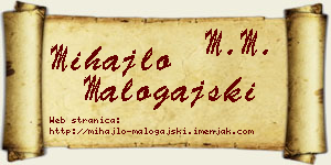 Mihajlo Malogajski vizit kartica